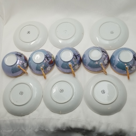 Japanese Lusterware Cup & Saucers - Picture 4 of 16